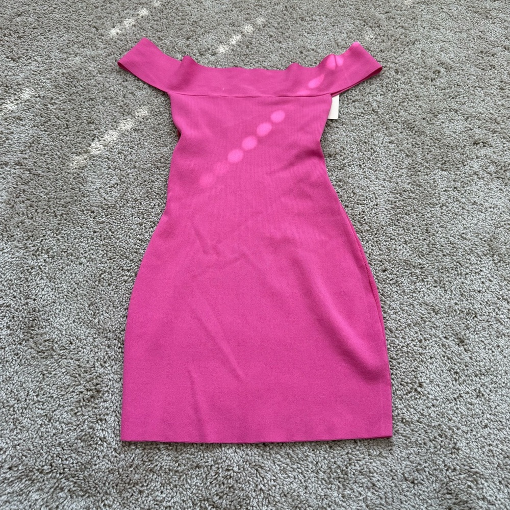 NEW Superdown Revolve Dymond Open Back Dress Hot Pink Size Large‎ Bodycon - Picture 2 of 11